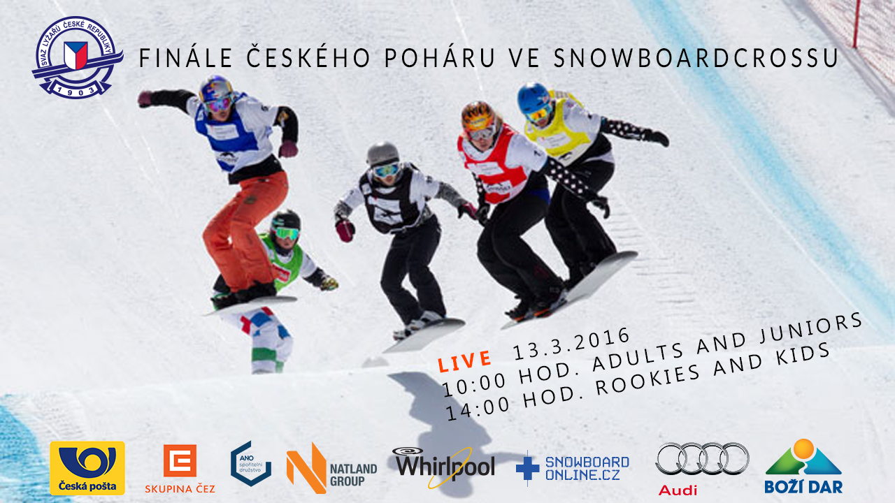 Sledujte nedělní závod Českého poháru ve snowboardcrossu na Božím Daru online!
